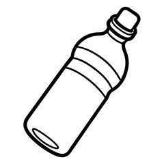 Modern Line Art of a Water Bottle