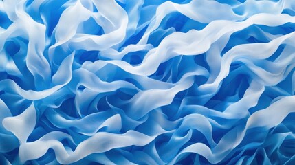 Obraz premium Abstract Blue Silk Waves: A Textured Masterpiece