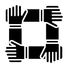 Obraz premium Community Building glyph icon