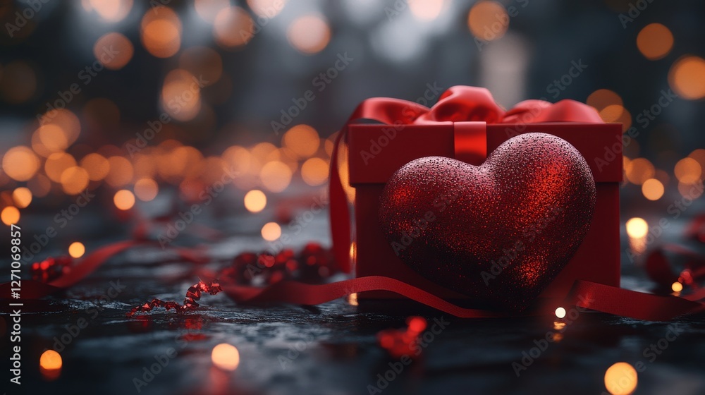 Poster a gentle and romantic valentine's day backdrop showcasing a subtle mix of red hearts that softly tra