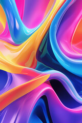 AI generative. Abstract Fluid Wave Swirl Background &ndash; Vibrant Gradient Design. 34