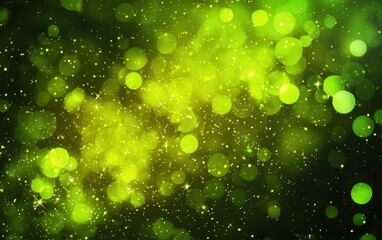 Obraz premium Bright lime green neon shine background mockup Saint Patricks Day