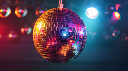 Obraz premium disco ball with lights