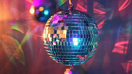 Fototapeta premium disco ball with lights