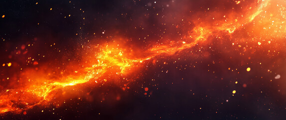 Naklejka premium Intense Fiery Explosion