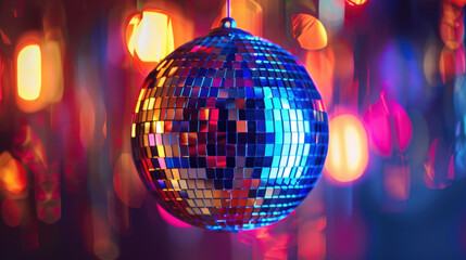 Obraz premium disco ball with lights