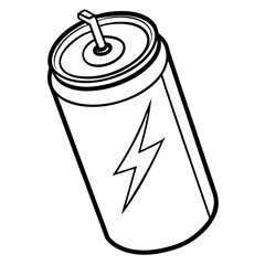Modern Linear Energy Drink Can Concept