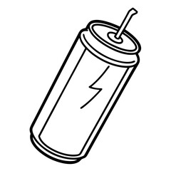 Modern Linear Energy Drink Can Concept