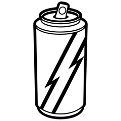 Modern Linear Energy Drink Can Concept