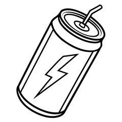 Modern Linear Energy Drink Can Concept