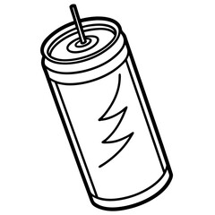 Modern Linear Energy Drink Can Concept