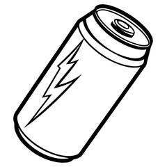 Modern Linear Energy Drink Can Concept