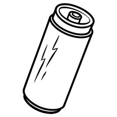 Modern Linear Energy Drink Can Concept