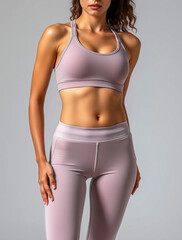 Fototapeta premium Fitness young woman in sportware posing confidently.