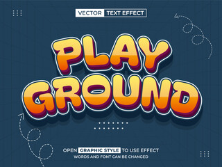 play ground editable text, font effect, 3d text for title