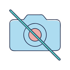 camera off icon, camera off vector illustration-simple illustration of camera off, perfect for camera off logos and icons