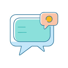 Naklejka premium chat bubble icon, chat bubble vector illustration-simple illustration of chat bubble, perfect for chat bubble logos and icons
