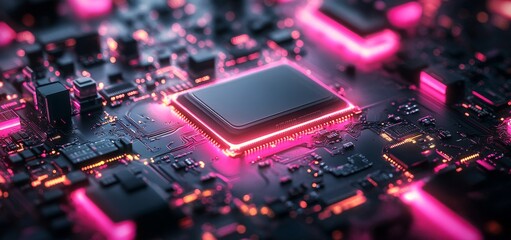 A futuristic space station utilizing AI, complete with neon data overlays, holographic planetary navigation, and cybernetic smart control systems