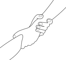 Two guys are holding each other Hand