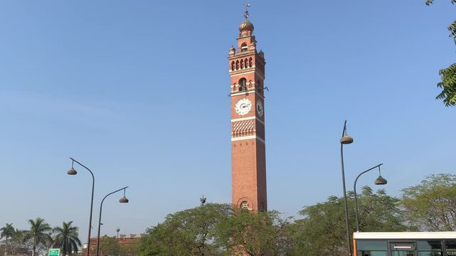 A shot of Ghanta ghar at Husainabad in Lucknow, India
