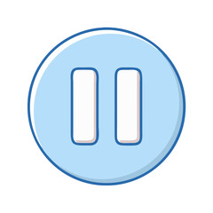 pause button icon, pause button vector illustration-simple illustration of pause button, perfect for pause button logos and icons