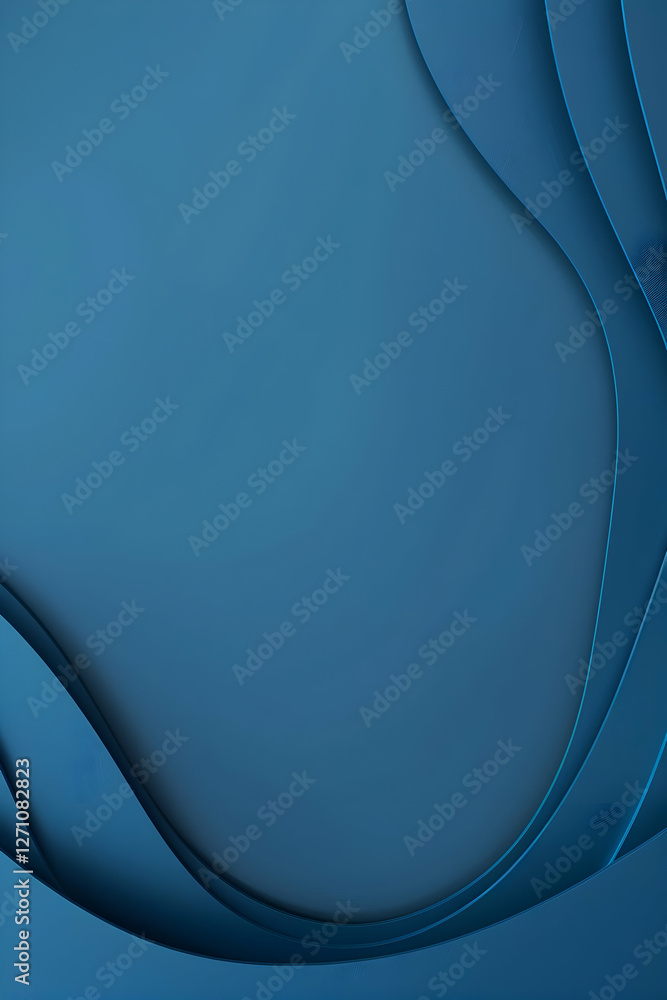 Poster abstract blue waves creating a smooth and flowing background for various creative uses