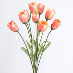 Naklejka premium Illustration of beautiful flower buds in light orange tone.