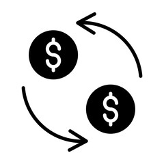 Currency Conversion glyph icon