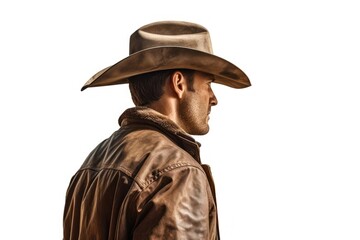 Cowboy adult white background protection.