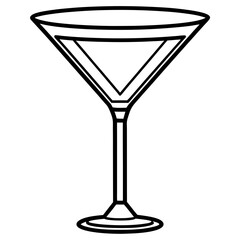 Modern Martini Glass Vector Art