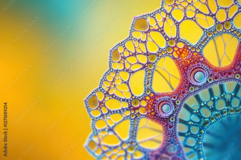 Aufkleber abstract fractal art depicting a vibrant, intricate network structure with a circular pattern, showc