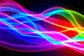 Neon Color Abstract Background Vector Illustration