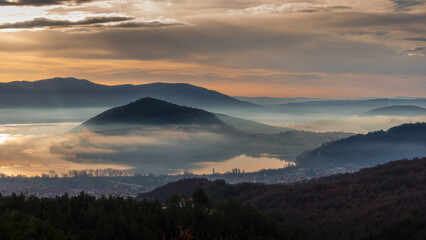 sunrise over the mountains
