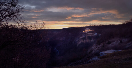 Fototapeta premium sunset in the mountains