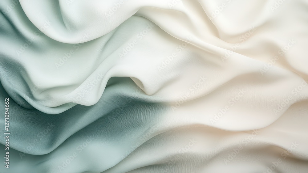 Poster elegant flowing fabric with soft ombre transitions and delicate folds