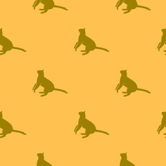 cat pattern background. cat silhouette pattern background. Seamless pattern with silhouettes of cats.