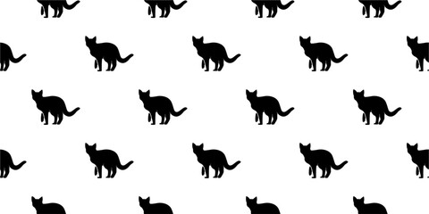 cat pattern background. cat silhouette pattern background. Seamless pattern with silhouettes of cats.