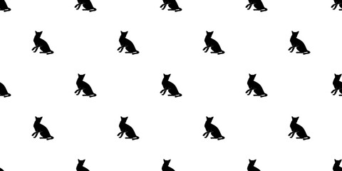 cat pattern background. cat silhouette pattern background. Seamless pattern with silhouettes of cats.