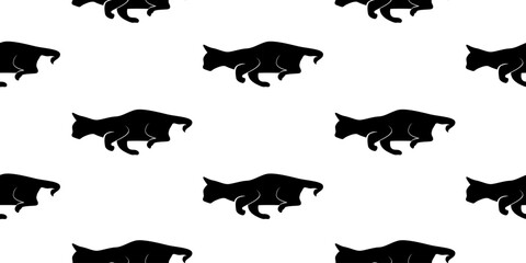 cat pattern background. cat silhouette pattern background. Seamless pattern with silhouettes of cats.