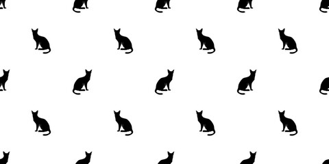 cat pattern background. cat silhouette pattern background. Seamless pattern with silhouettes of cats.