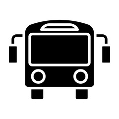 University Bus glyph icon