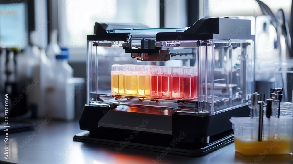 Poster portable organ printer that fabricates replacement tissues on demand using stem cells.