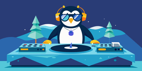 DJ Penguin in the Arctic