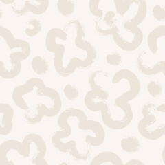 Abstract rough daisies seamless pattern. Chamomile or daisy flowers background.