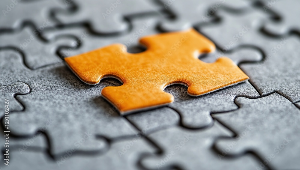Poster solving puzzles: finding the missing piece, completing the picture successfully