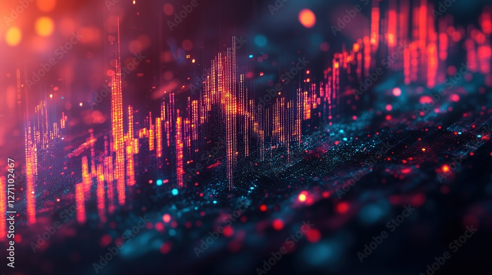 Poster analyst developing machine learning models for financial forecasting