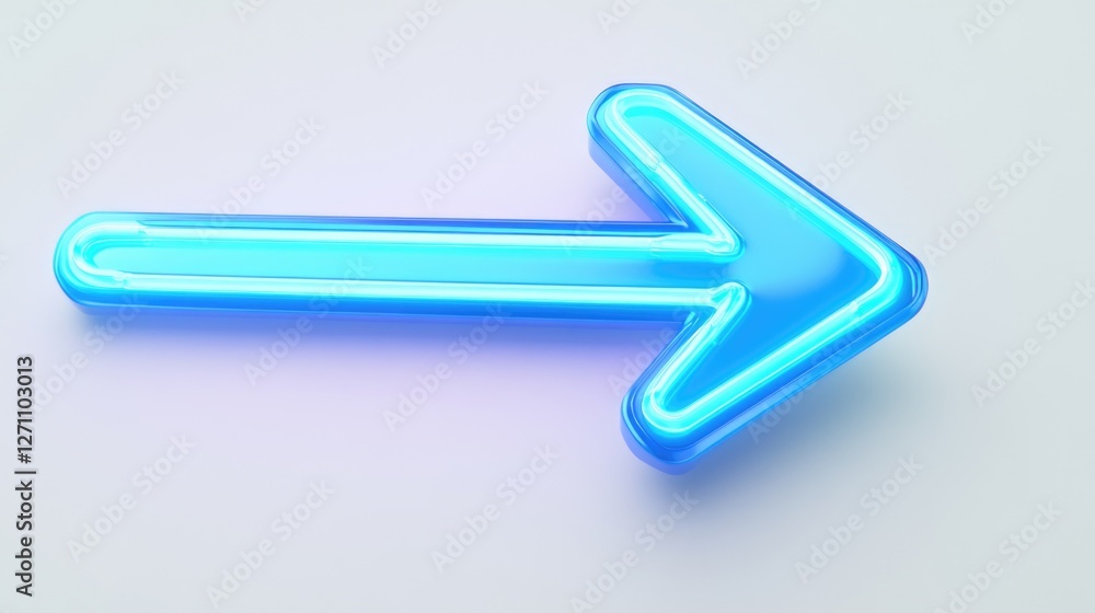Aufkleber a blue arrow pointing left on a white background, useful for pointing out important information or h