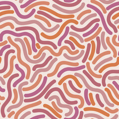 Comic wavy squiggle texture background. Curved waved stripes, lines seamless pattern.