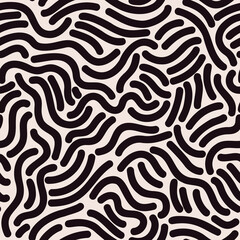 Comic wavy squiggle texture background. Curved waved stripes, lines seamless pattern.