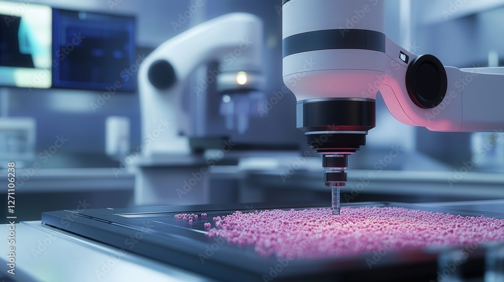 Aufkleber robotic biopsy device that detects cancerous cells at microscopic levels.